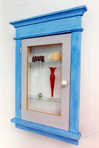 blue cabinet